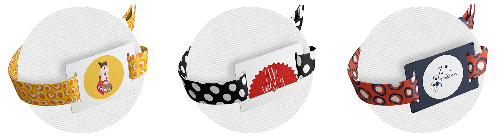 Variedad de pulseras RFID personalizadas de Bracelit con diferentes diseños